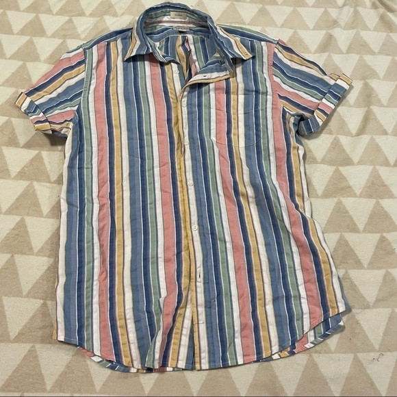 J crew yarn dyed seersucker shirt summer beach stripe - Picture 5 of 5